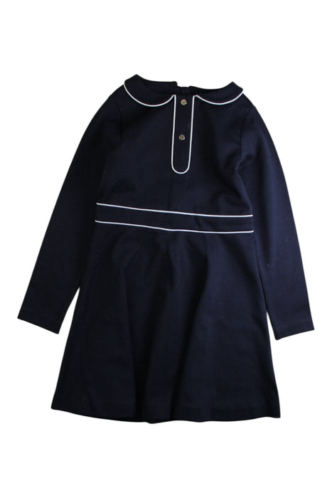 A Navy Long Sleeve Dresses from Jacadi in size 8Y for girl. (Front View)