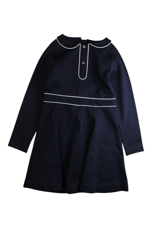 A Navy Long Sleeve Dresses from Jacadi in size 8Y for girl. (Front View)