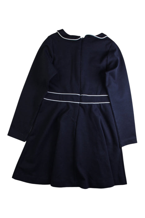 A Navy Long Sleeve Dresses from Jacadi in size 8Y for girl. (Back View)