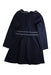 A Navy Long Sleeve Dresses from Jacadi in size 8Y for girl. (Back View)