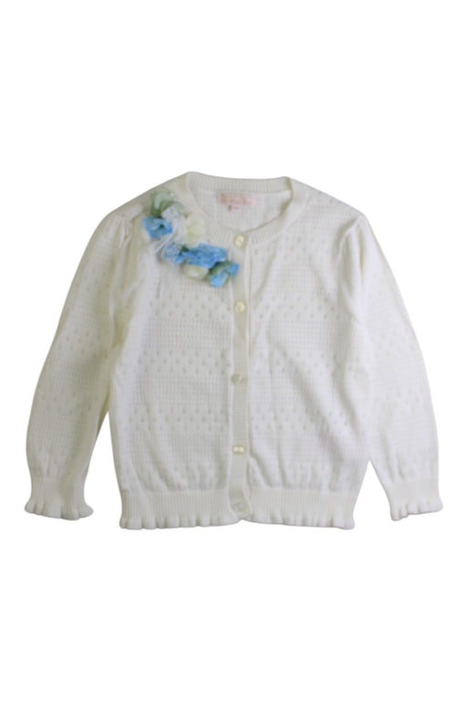 A White Cardigans from Nicholas & Bears in size 6T for girl. (Front View)