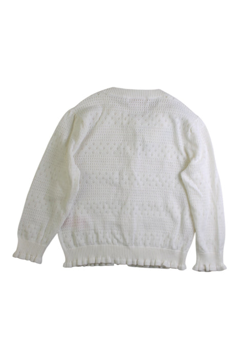 A White Cardigans from Nicholas & Bears in size 6T for girl. (Back View)