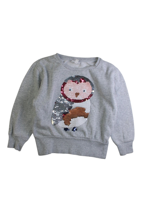 A Grey Crewneck Sweatshirts from Seed in size 5T for girl. (Front View)
