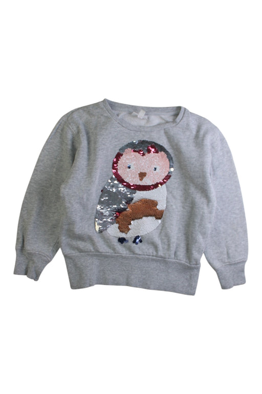 A Grey Crewneck Sweatshirts from Seed in size 5T for girl. (Front View)