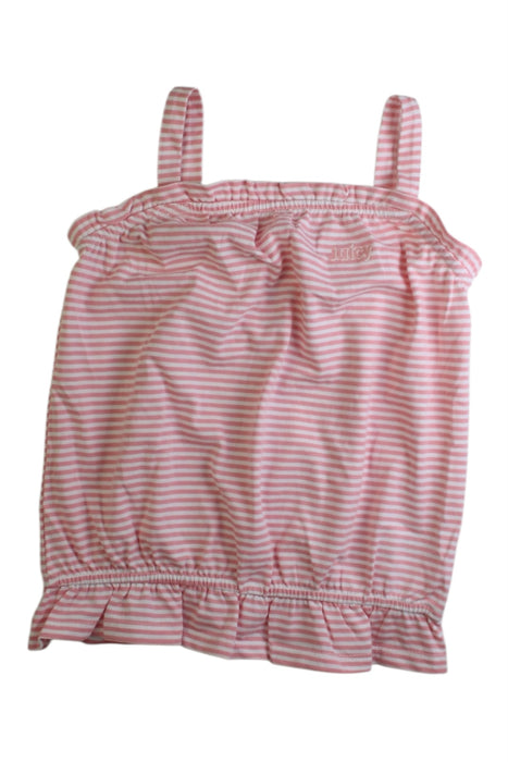A Pink Sleeveless Tops from Juicy Couture in size 6T for girl. (Front View)