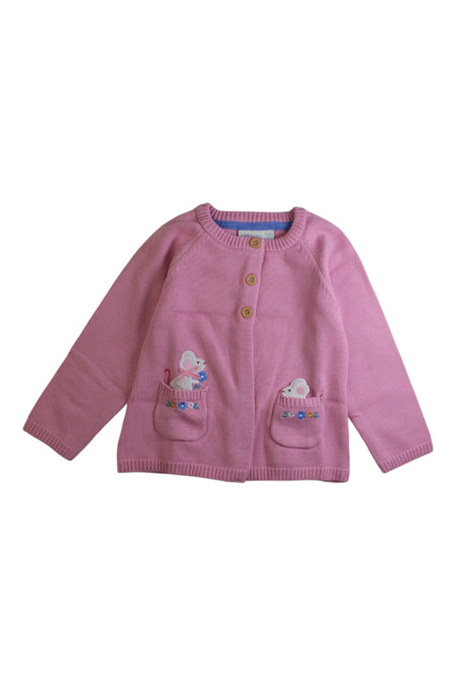 A Pink Cardigans from Jojo Maman Bébé in size 4T for girl. (Front View)