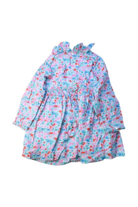 A Multicolour Long Sleeve Dresses from Jacadi in size 2T for girl. (Back View)