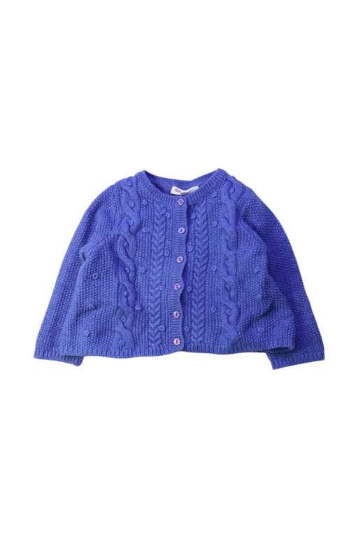 A Blue Cardigans from DPAM in size 12-18M for girl. (Front View)