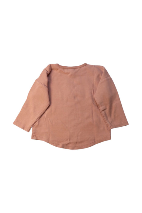 A Brown Long Sleeve Tops from Quincy Mae in size 12-18M for neutral. (Back View)