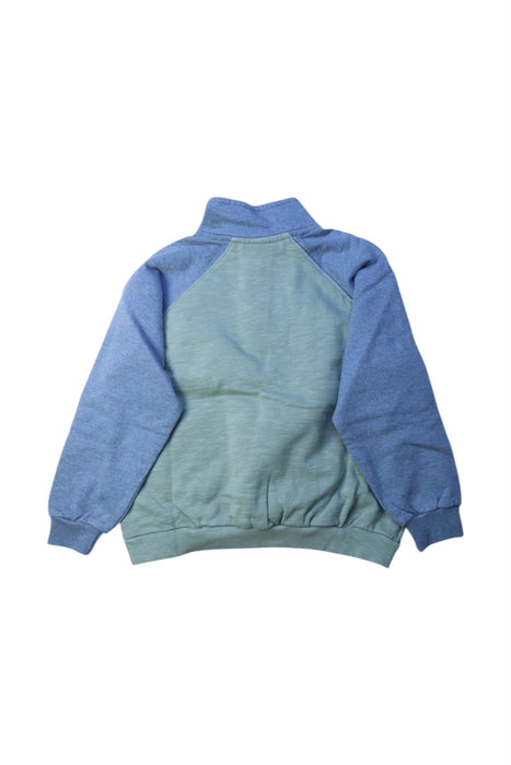 A Blue Zippered Sweatshirts from Soft Gallery in size 5T for boy. (Back View)