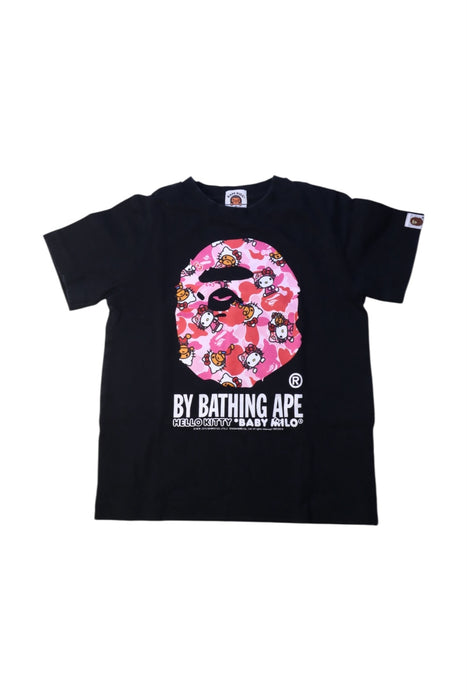 A Black Short Sleeve T Shirts from Bape by A Bathing Ape in size 5T for girl. (Front View)