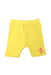A Yellow Active Shorts from The Animals Observatory in size 8Y for girl. (Front View)