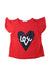 A Red Short Sleeve Tops from Sonia Rykiel in size 8Y for girl. (Front View)