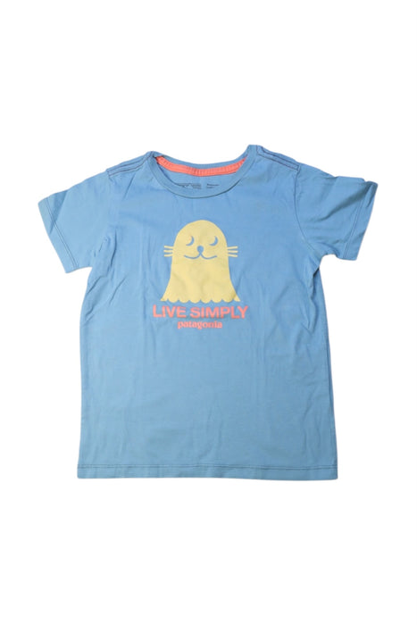 A Blue Short Sleeve T Shirts from Patagonia in size 5T for boy. (Front View)
