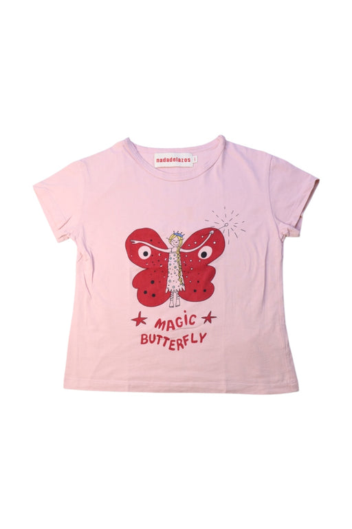 A Pink Short Sleeve T Shirts from Nadadelazos in size 6T for girl. (Front View)
