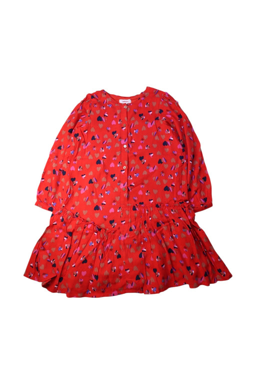 A Red Long Sleeve Dresses from Catimini in size 6T for girl. (Front View)