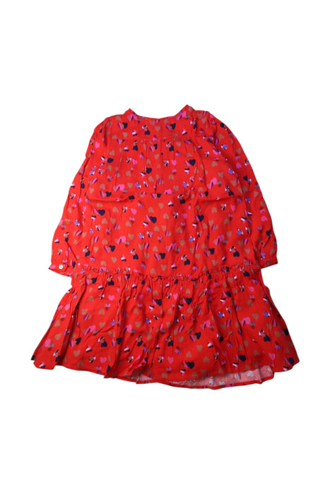 A Red Long Sleeve Dresses from Catimini in size 6T for girl. (Back View)