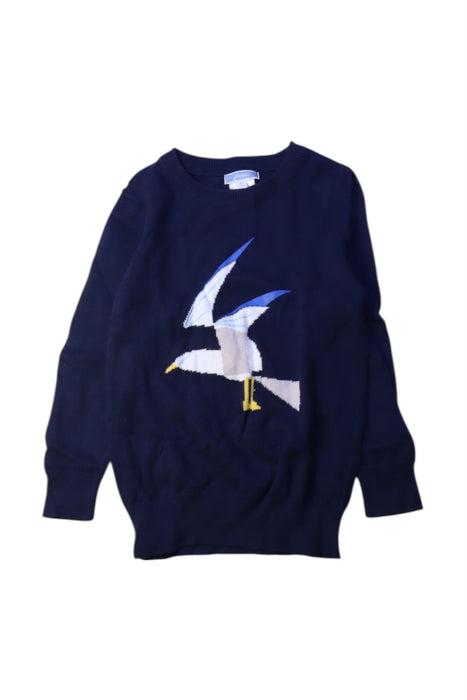 A Navy Long Sleeve Tops from Jacadi in size 6T for girl. (Front View)