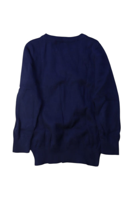 A Navy Long Sleeve Tops from Jacadi in size 6T for girl. (Back View)