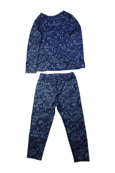 A Blue Pyjama Sets from Patagonia in size 5T for neutral. (Back View)