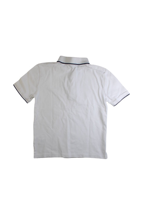 A White Short Sleeve Polos from Boss in size 10Y for boy. (Back View)
