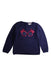 A Navy Long Sleeve Tops from DPAM in size 5T for girl. (Front View)