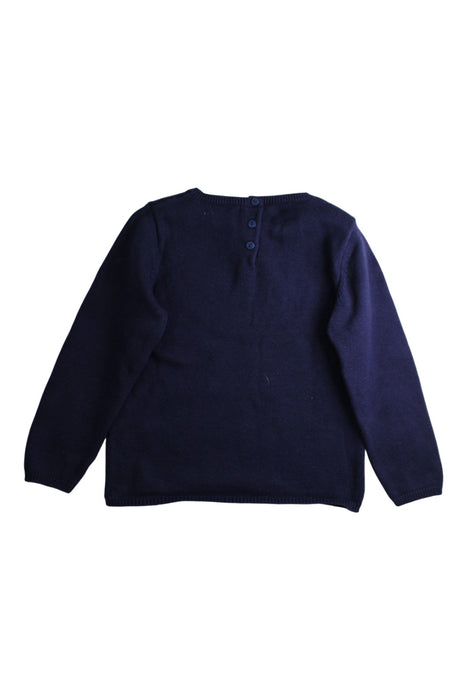 A Navy Long Sleeve Tops from DPAM in size 5T for girl. (Back View)
