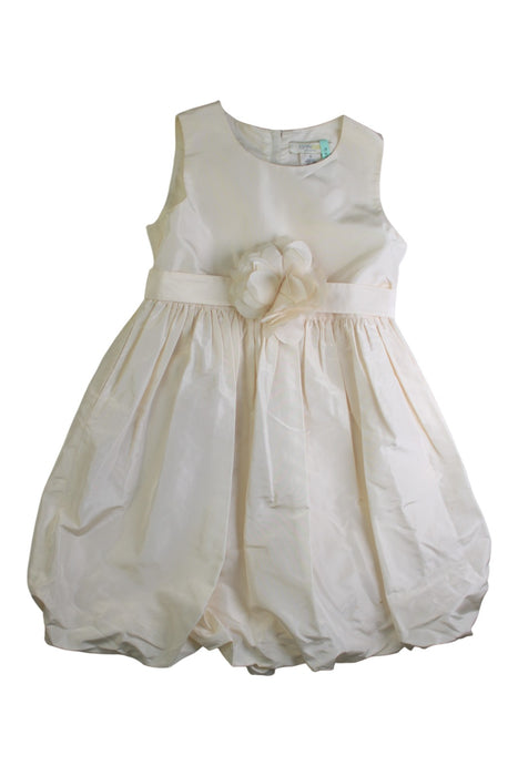 A Ivory Sleeveless Dresses from Crewcuts in size 6T for girl. (Front View)
