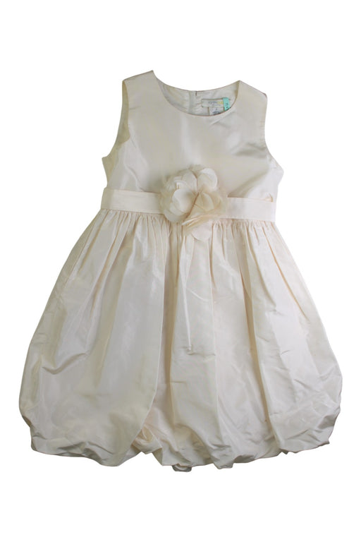 A Ivory Sleeveless Dresses from Crewcuts in size 6T for girl. (Front View)