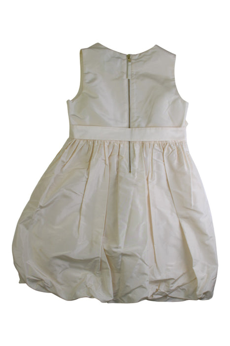 A Ivory Sleeveless Dresses from Crewcuts in size 6T for girl. (Back View)
