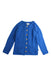 A Blue Cardigans from Oeuf in size 4T for girl. (Front View)