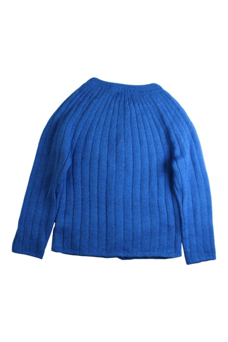 A Blue Cardigans from Oeuf in size 4T for girl. (Back View)