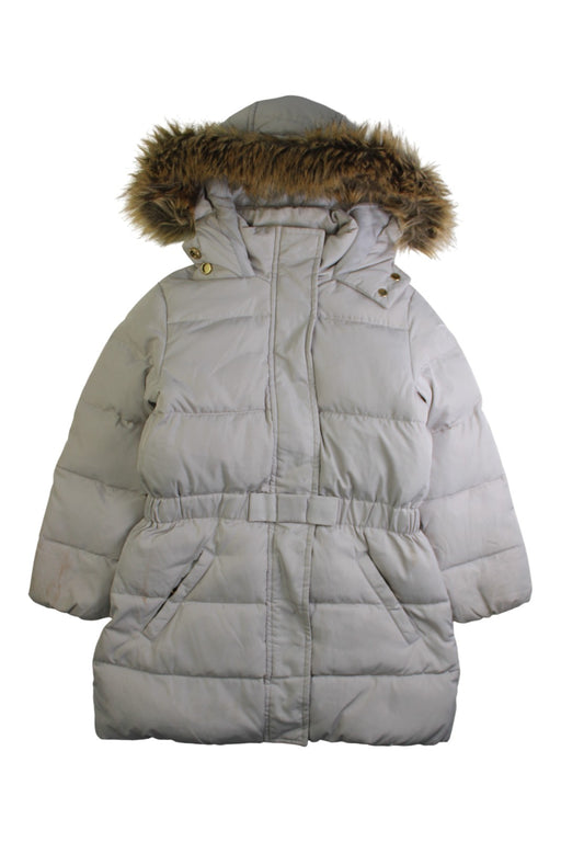 A Grey Puffer/Quilted Coats & Outerwear from Jacadi in size 5T for girl. (Front View)
