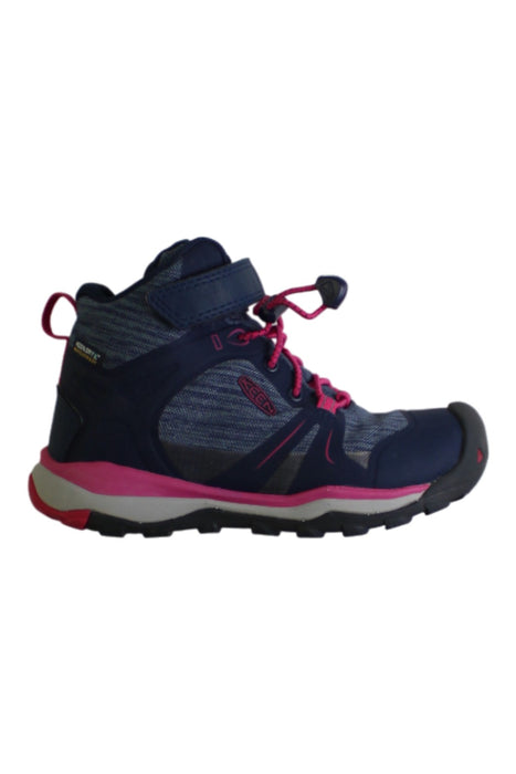 A Navy Sneakers from Keen in size 6T for girl. (Front View)
