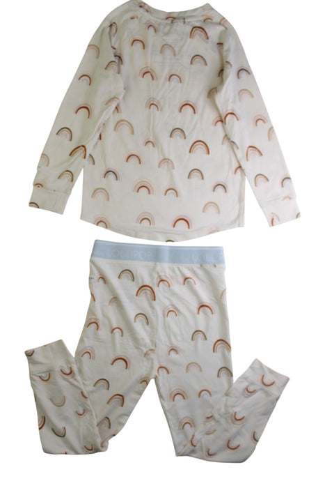 A Beige Pyjama Sets from Lou Lou Lollipop in size 6T for girl. (Back View)