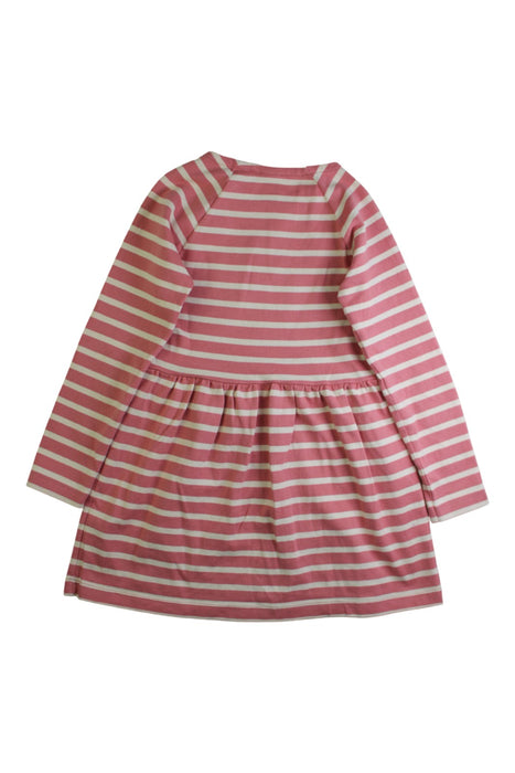 A Pink Long Sleeve Dresses from Petit Bateau in size 6T for girl. (Back View)