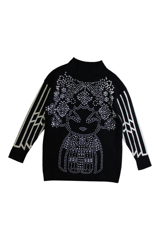 A Black Knit Sweaters from Opera Girl in size 6T for girl. (Front View)