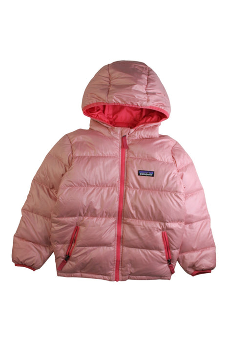 A Pink Puffer/Quilted Coats & Outerwear from Patagonia in size 5T for girl. (Front View)