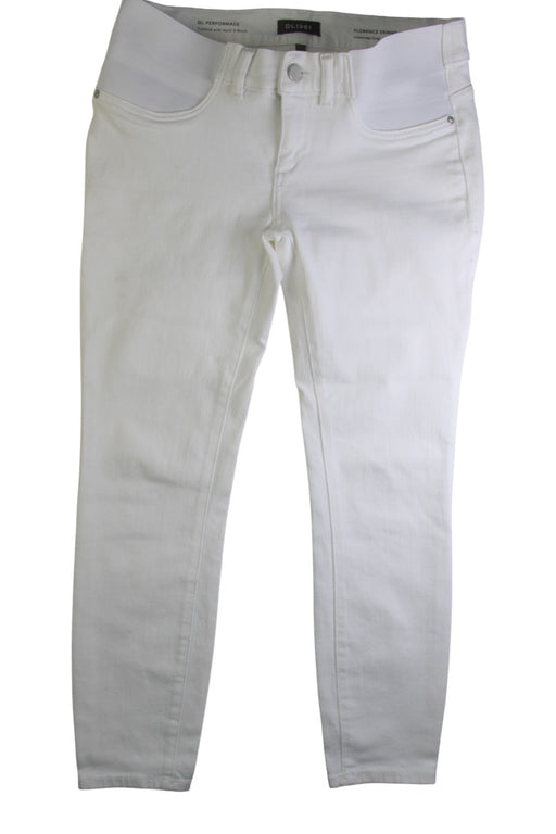A White Jeggings from DL1961 in size Maternity-XS for maternity. (Front View)