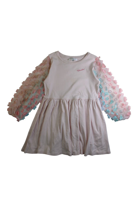 A Multicolour Long Sleeve Dresses from Charabia in size 5T for girl. (Front View)