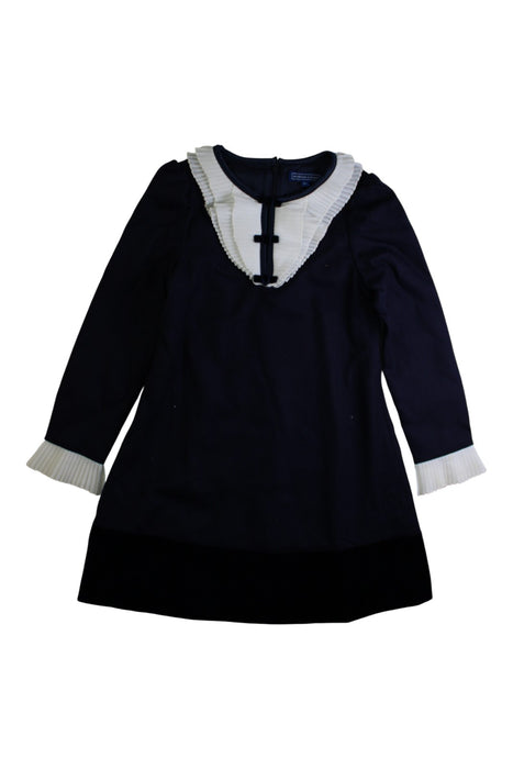 A Navy Long Sleeve Dresses from Nicholas & Bears in size 6T for girl. (Front View)