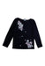 A Black Long Sleeve Tops from Petit Bateau in size 6T for girl. (Front View)