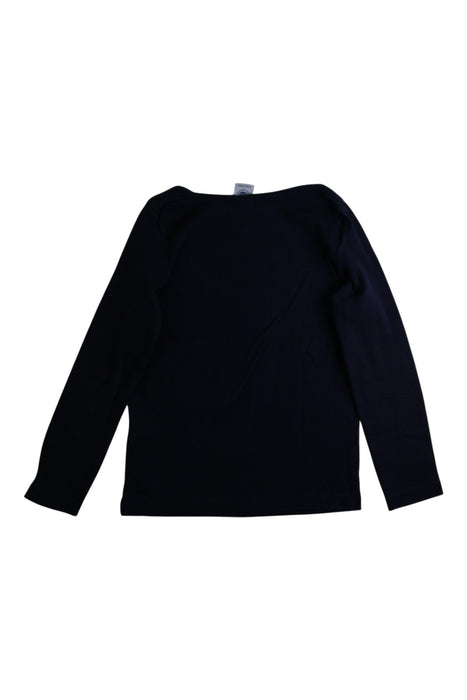A Black Long Sleeve Tops from Petit Bateau in size 6T for girl. (Back View)