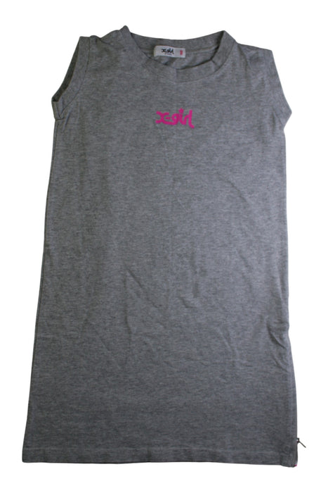 A Grey Sleeveless Dresses from X-girl in size 2T for girl. (Front View)