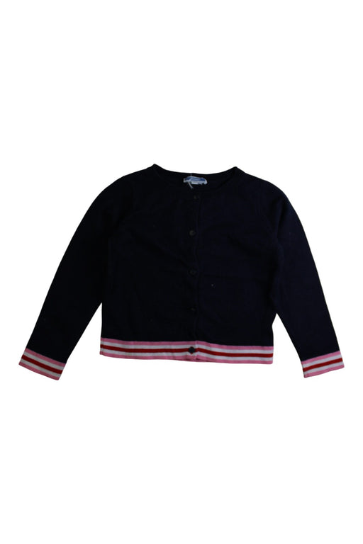 A Navy Cardigans from Jacadi in size 4T for girl. (Front View)