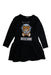A Black Long Sleeve Dresses from Moschino in size 6T for girl. (Front View)