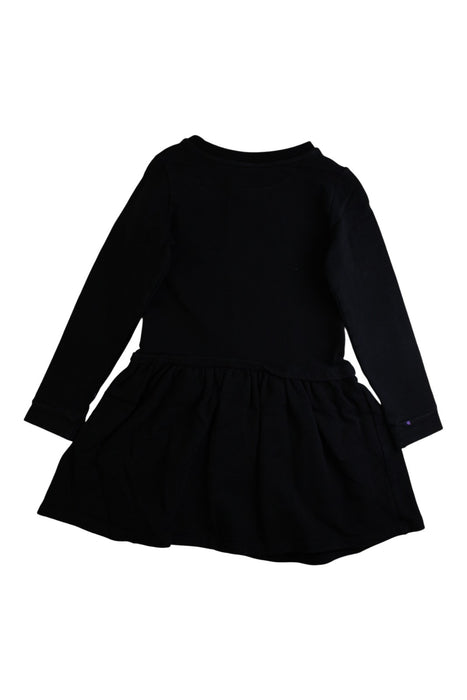 A Black Long Sleeve Dresses from Moschino in size 6T for girl. (Back View)