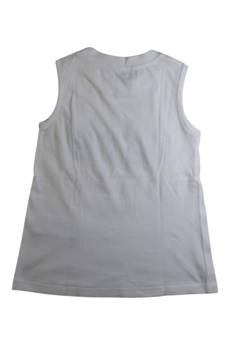 A White Sleeveless Tops from MSGM in size 4T for girl. (Back View)