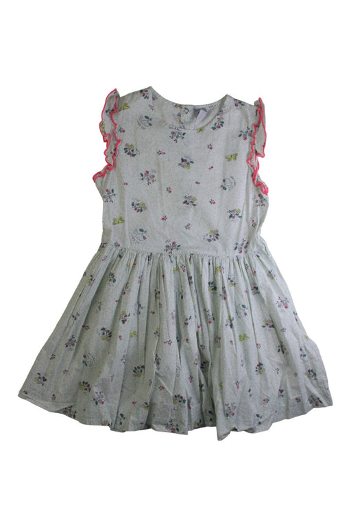 A Multicolour Sleeveless Dresses from Petit Bateau in size 6T for girl. (Front View)