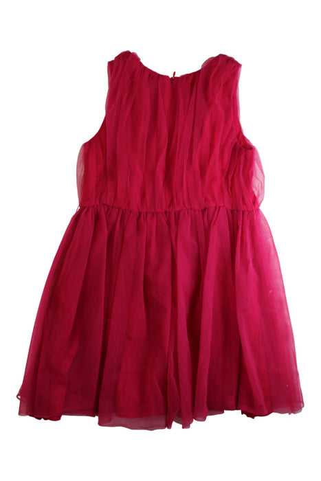 A Pink Sleeveless Dresses from Charabia in size 6T for girl. (Back View)